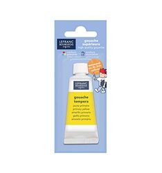 Lefranc & Bourgeois Kinder 807491 Gouache tubes, hoogwaardige pigmenten voor een sterke dekking, intensieve helderheid, hoog rendement, 20ml tube - Primary Yellow