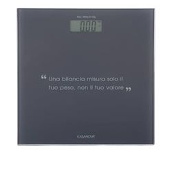 Báscula digital gris con texto