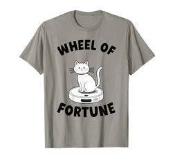 Wheel of Fortune Cat On Robot Vacuum Cleaner Cat T-Shirt