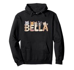 Bella Cat Trees - Personalized Cute Name Word Art Pullover Hoodie