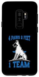 Carcasa para Galaxy S9+ 4 patas 2 pies 1 equipo oficial de policía perro pastor alemán