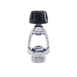 Scubapro Adapter DIN naar INT messing drukregelaar set voor duiken in koud water, uniseks, volwassenen, zwart, één maat