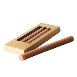 Boltze 2060648 Classic Lot de 4 bougies à tige en cire, surface striée, design classique, marron, 25 cm, décoration