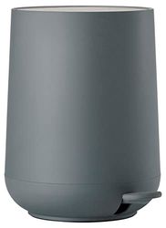 ZONE DENMARK - Poubelle Salle de Bain Nova - 3L - Design Scandinave - Plastique ABS Doux Au Toucher - Poubelle Cuisine Élégante H23cm D20,5cm - Gris foncé