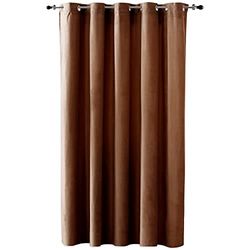 Duffi Baby | Cortina Oscurante Anillas Tamaño 140 x 260 cm - Cortina Color Marrón - Cortina Super Elegante Tacto Extrasuave