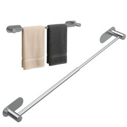 Alyvisun Porta Asciugamani da Bagno Adesivo in Acciaio Inox, Estensibile da 37 cm a 57,5 cm, Porta Asciugamani da Parete per Cucina e Bagno, Portasciugamani Adesivo