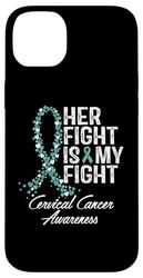 Consapevolezza del cancro cervicale La sua lotta è il mio supporto da guerriero Custodia per iPhone 14 Plus