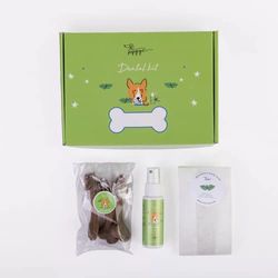 HYGGE DOG Snack pour Chien Dental KIT, bâtons à mâcher, Spray pour la Bouche à la Menthe, hygiène Dentaire, Temps de Mastication Longue, haleine fraîche, élimination tartare