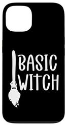 Basic Witch Broomstick Funny Witchy Vibes Mom Halloween Case for iPhone 13