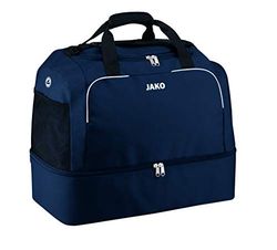 JAKO Borsone sportivo Classico con vano fondo, 38 cm, 23 l, blu marino