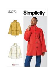 SIMPLICITY Sewing Pattern SS3072A Misses' Jackets A (XS-S-M-L-XL-XXL)