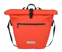 travelite Basics for Bikes – stor cykelväska, bagagehållare, vattentät, med avtagbar axelrem och stängning med rulltopp, 20 liter, 1,1 kg, röd, 20 Liter, cykelväska