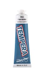 AERO Tempera Couleurs simples, cyan, 12 tubes de 7,5 ml, non toxiques, vives et intenses, très pigmentées, peignables à l'eau, adaptées à de nombreuses techniques de peinture