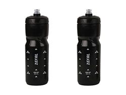 ZEFAL Sense Soft 80 Drinkfles, 2 stuks, zachte en geurloze sportfles, BPA-vrij, siliconen speen, zwart, 2 x 800 ml