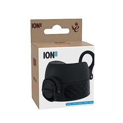 ION8 Tapa de Botella de agua OneTouch 2.0 a Prueba de fugas, Sin BPA, Negra, Pequeña