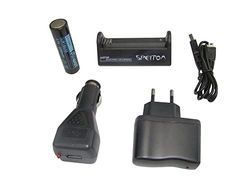 SPETTON Accil-15 V Chargeur Q-7 VX USB Base et câble Accessoires Éclairage Mixte, Noir, Tamaño Única