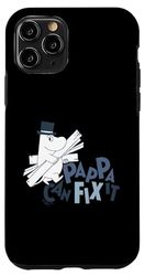 Custodia per iPhone 11 Pro Moomin Pappa Can Fix It Testo Blu