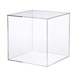 HMF - Caja para donaciones (acrílico, 300 x 300 mm)