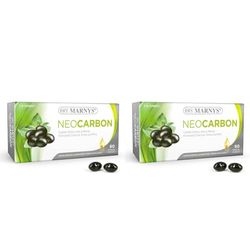Carbón Vegetal Activo y esencias de Anís y Menta - Ayuda para Adelgazar, Para Eliminar Gases Intestinales, Alivia Hinchazón y Dolor Estomacal, Suplemento Depurativo - 60 cápsulas (Paquete de 2)