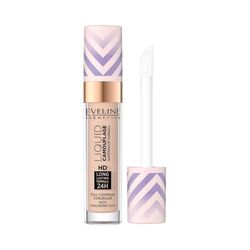 Eveline Cosmetics Correttore impermeabile mimetico liquido: formula nutriente con acido ialuronico e burro di karitè, disponibile in 5 tonalità