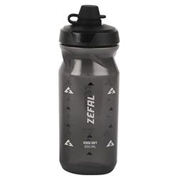 ZEFAL Sense Soft 65 No-Mud vattenflaska, rökt svart, 650 ml