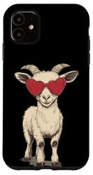 Funny Goat with Lovely Heart Sunglasses Costume Case for iPhone 11