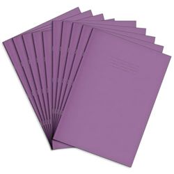 Rhino Briefpapier Oversized Oefenboek | 13 X 9 | 80 Pagina | 8 mm bekleed met marge | Leermiddelen | Schoolboeken | Paars