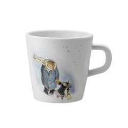 Ernet and Celestine Grey Small Mug - 180ml - Melamine - BPA Free - Dishwasher Safe - 18m+ - Petit Day Paris