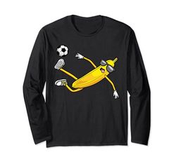 Banana Giocatore di calcio di frutta di calcio Maglia a Manica