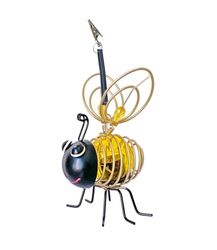 Abeja solar decorativa de metal y PVC, ideal para decoración exterior y jardines, proporciona luz ambiental y atractivo visual.
