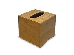 OSCO Bamboo Square Tissue Box | Tissue Holder | Napkin Dispenser | Tissue Cover | Tissues Not Included | H17 x W15.6 x D15.4 cm