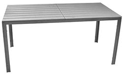 VERDELOOK Ligne Tenerife Table droite. Effet bois 156 x 78 x (H) 74 cm.
