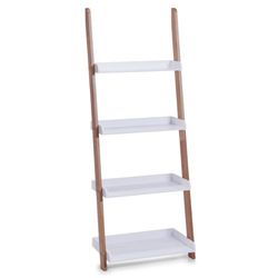 Zeller Present Handels Zeller 18632 prateleiras de armazenamento de 55 x 30 x 145 cm, cor branca, bambu