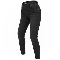 REBELHORN Classic III Lady Motorjeans dames | aramidevezel voering | SAS-TEC knie- en heupbeschermers | Skinny Fit, zwart, 28W x 30L