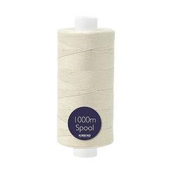 Korbond Sytråd – 1 000 m polyesterbelagd naturlig beige tråd – sömnad, sömnad och quiltning