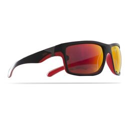 Trespass Drop, Zwart/Rood, Polarisierte Verspiegelte Zonnebril met UV-bescherming & Stofftasche, Kategorie 3 Gläser, Zwart