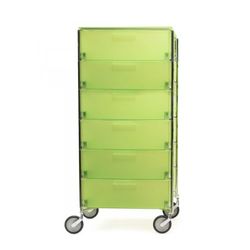 Kartell 2040L3 Container Mobil, 6 lådor, citronlåda