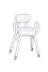 Nrs Healthcare Chaise de Douche Malvern Réglable en Hauteur avec Accoudoirs et Dossier Rembourré