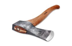 Hache forgée à la Main EKELUND 510mm I Hultafors I Forgée en Suède I 1210g Hache Premium avec Manche en Bois d'hickory I Affûtage skandi I Protège-Lame en Cuir Inclus I 841710