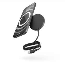 Zens Pro 1 Wireless Charger, MagSafe and Qi2 Compatible 15W Wireless Charger for iPhone 16, 15, 14, 13, 12 and AirPods, Includes 1M Integrated USB-C cable, Black