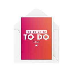 Funny Birthday Cards, Card for Him for Her Women Men, You're On My to Do List, Joke Banter Comedy Wife Husband Girlfriend Card CBH430
