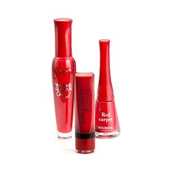 Zestaw Bourjois Rue Royale 3 produkty: 1 aksamitna szminka Lipstick, 1 tusz do rzęs Volume Glamour Oh Yes i 1 lakier 1 sekunda