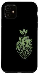 Coque pour iPhone 11 Plant Heartbeat Botanique Jardinage Amoureux des plantes