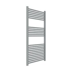 ERCOS Scaldasalviette Termoarredo Bagno Dimensioni 600x1200 MM Radiatore Bagno Colore Grigio Titanio , Attacchi da 1/2" Fornito Con Kit Montaggio