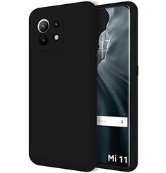 Tumundosmartphone Ultra mjukt flytande silikonfodral för Xiaomi Mi 11 5G Färg Svart