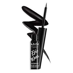 NYX Professional Makeup Epic Wear Semi-permanente vloeibare voering, duurzaam, waterbestendig, eyeliner en body art voor gezicht en lichaam, matte afwerking, kleur: zwart