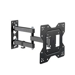 PureMounts TV-väggfäste, universellt lutningsbart svängbart fäste med ledad arm – max. VESA 200 x 200 mm för 23–43 tum platta och böjda TV-skärmar upp till 30 kg, svart