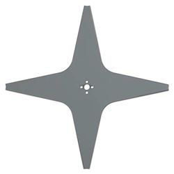 ARNOLD 1111-S6-0032 - Lama per Tosaerba AR9 Adatta per Alpina, Ambrogio, Lawn Bott, Lizard, Stiga e Wiper, 290 mm, 4 Taglienti, Colore: Grigio