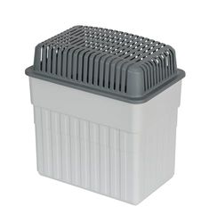 WENKO Vochtkiller met 2 kg granulaatblok, kamerontvochtiger, kan tot 2,8 l vocht bevatten, laboratorium getest, navulbaar, vermindert schimmel en geuren, 23 x 24 x 15,5 cm, grijs/blauw