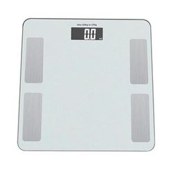 Báscula de baño digital Bluetooth, medición de peso, conexión smartphone, análisis de índice de masa corporal, control de salud personal.
